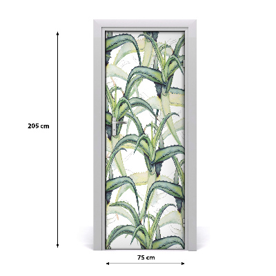 Self-adhesive door wallpaper Aloe