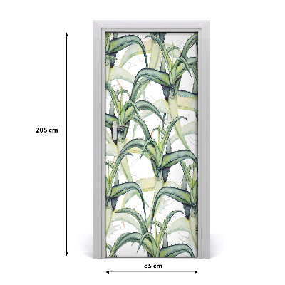 Self-adhesive door wallpaper Aloe