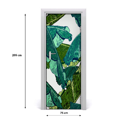 Self-adhesive door veneer Banana leaves