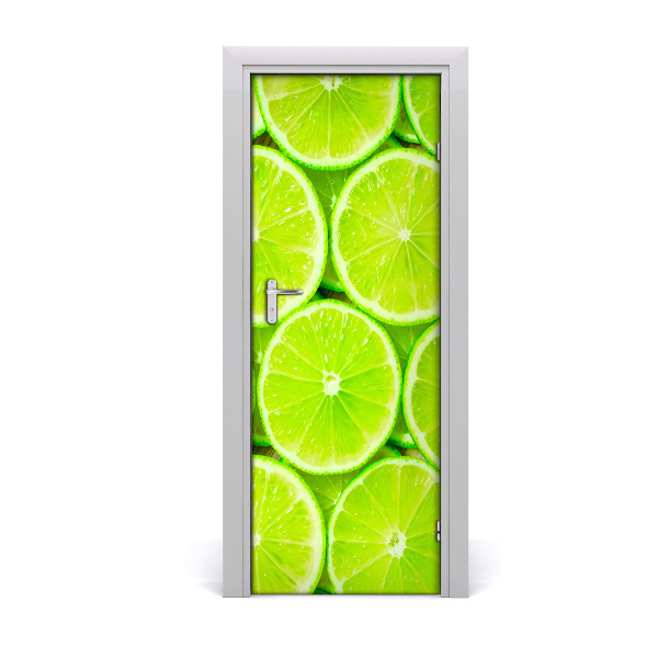 Self-adhesive door sticker Lime