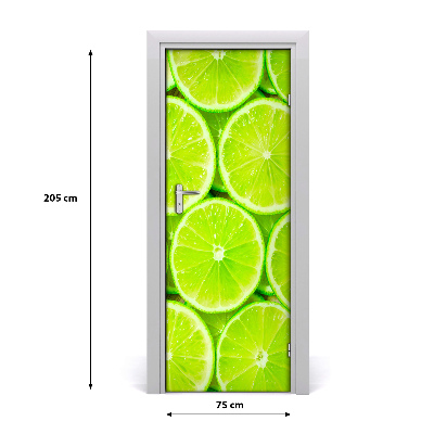 Self-adhesive door sticker Lime