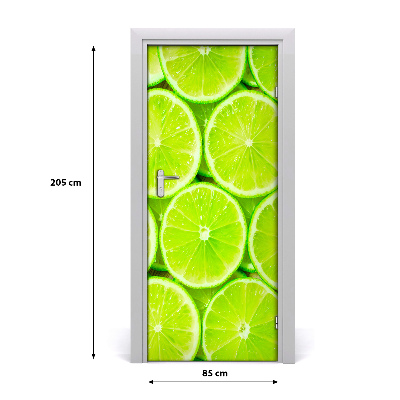 Self-adhesive door sticker Lime