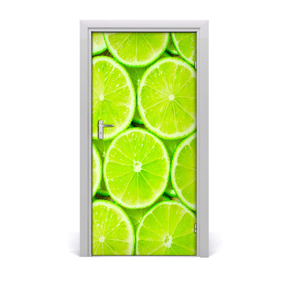 Self-adhesive door sticker Lime