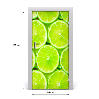 Self-adhesive door sticker Lime