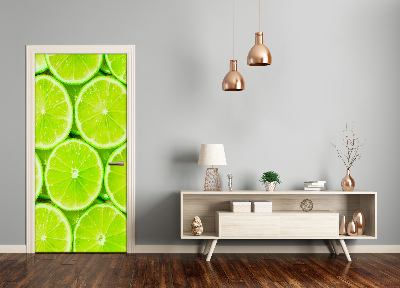 Self-adhesive door sticker Lime