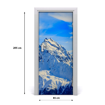 Door wallpaper Landscapes of the mountains in the winter