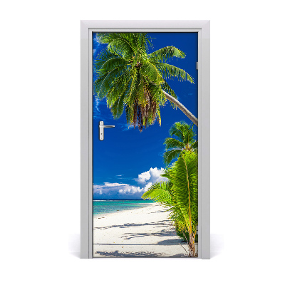 Door wallpaper Tropical beach