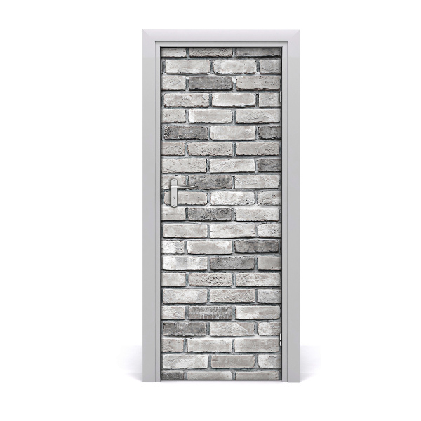 Door wallpaper Brick wall