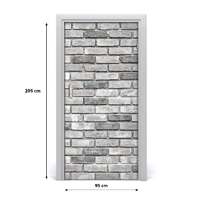 Door wallpaper Brick wall