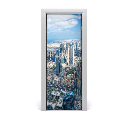 Self-adhesive door wallpaper Skyscrapers