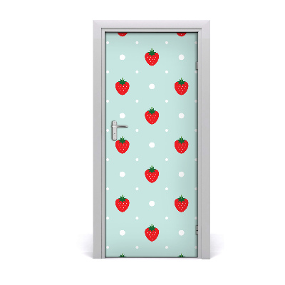 Self-adhesive door sticker Strawberries