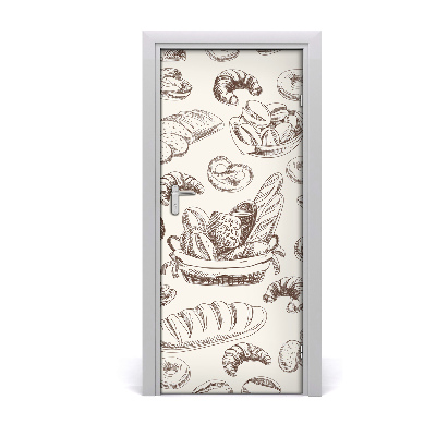 Self-adhesive door sticker Bread