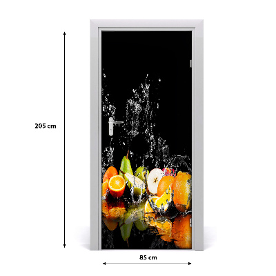 Self-adhesive door sticker Fruits