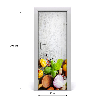 Self-adhesive door sticker Vegetables