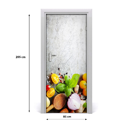 Self-adhesive door sticker Vegetables