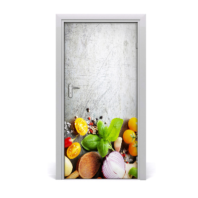 Self-adhesive door sticker Vegetables