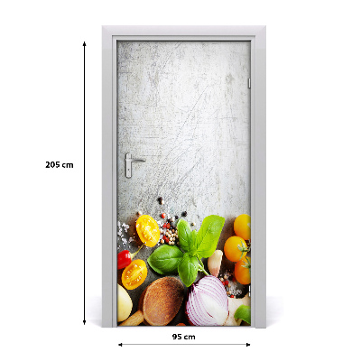 Self-adhesive door sticker Vegetables