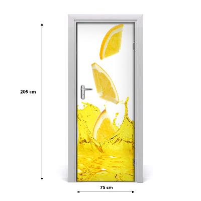 Self-adhesive door sticker Lemon juice