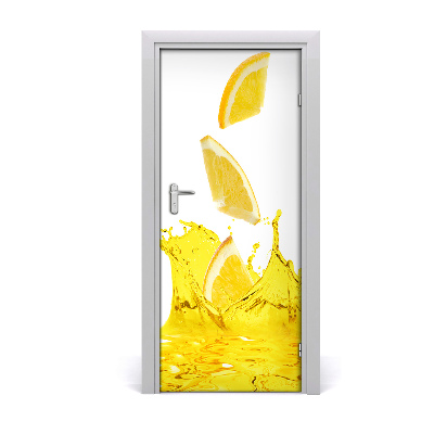 Self-adhesive door sticker Lemon juice