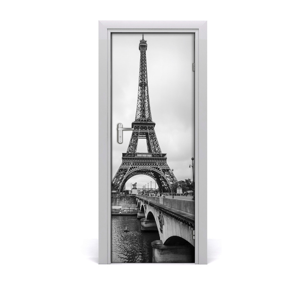 Self-adhesive door wallpaper Eiffel tower