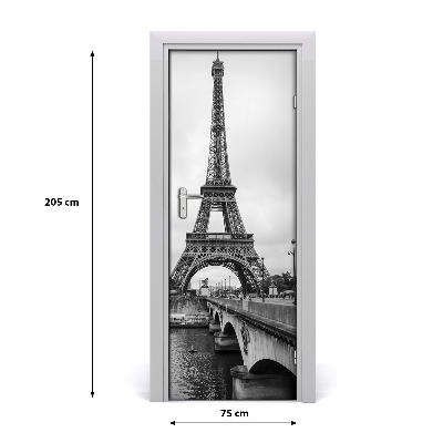 Self-adhesive door wallpaper Eiffel tower