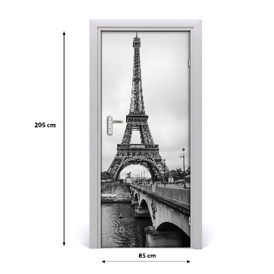 Self-adhesive door wallpaper Eiffel tower