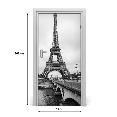 Self-adhesive door wallpaper Eiffel tower