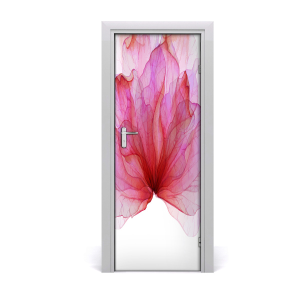 Self-adhesive door veneer Pink flower