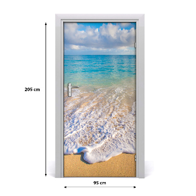 Door wallpaper Tropical beach