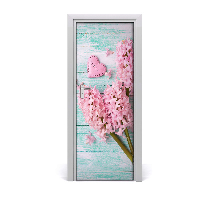 Self-adhesive door sticker Lilac flowers