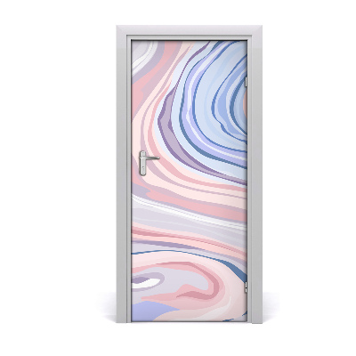 Self-adhesive door sticker Abstraction of waves