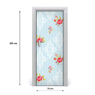 Self-adhesive door wallpaper Roses