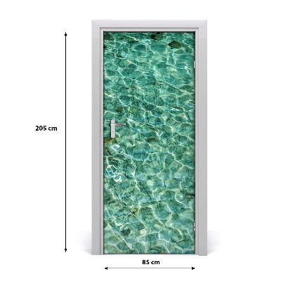 Door wallpaper Transparent water