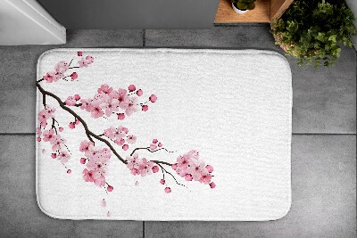 Bathmat Japanese cherry flowers