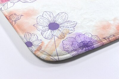 Bathroom mat Watercolors flowers