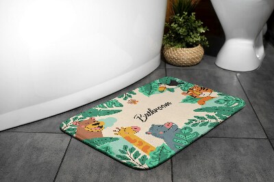 Bathroom rug Safari animals