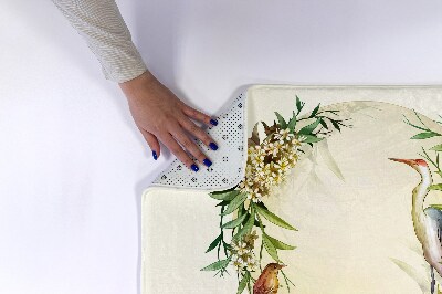 Bathmat Composition flowers birds