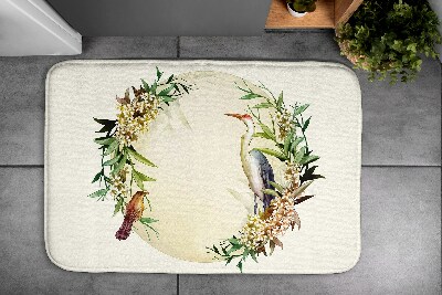 Bathmat Composition flowers birds