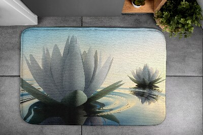 Bath rug Water lilies flowers
