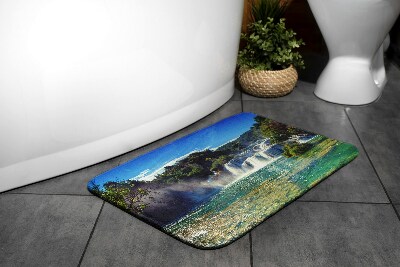 Bath rug Landscape of the waterfall