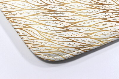 Bathmat Golden leaves pattern