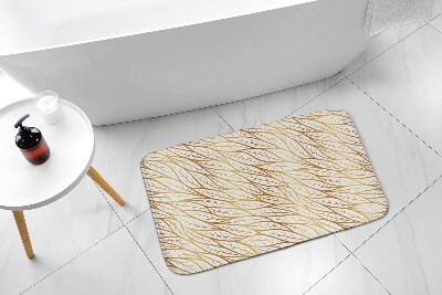 Bathmat Golden leaves pattern