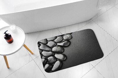 Bathroom carpet Black stones