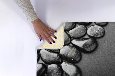 Bathroom carpet Black stones