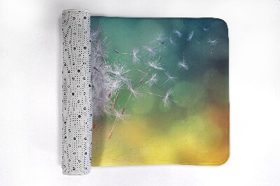 Non slip shower mat Dandelion plant