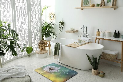Non slip shower mat Dandelion plant