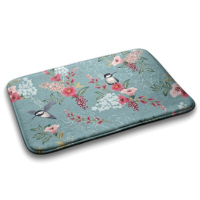 Bath rug Flowers birds