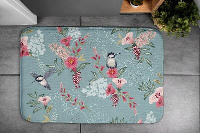 Bath rug Flowers birds