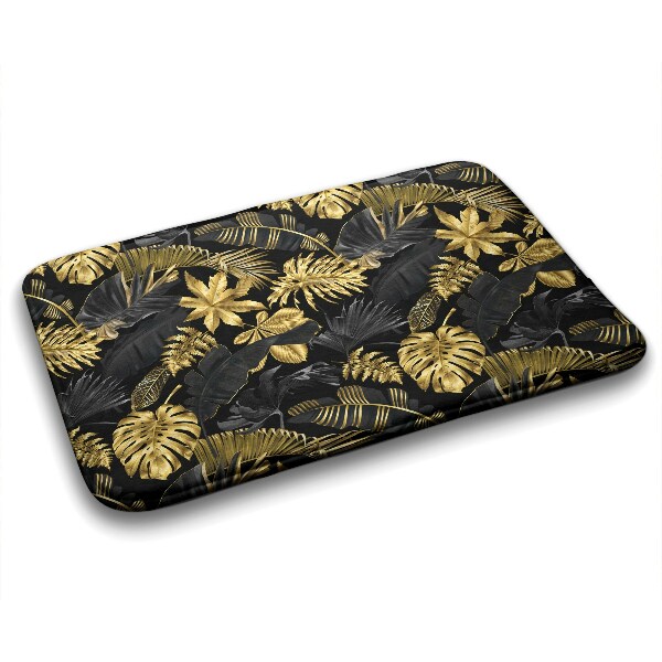 Bathroom mat Golden plants