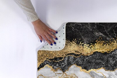 Bathroom mat Golden marble